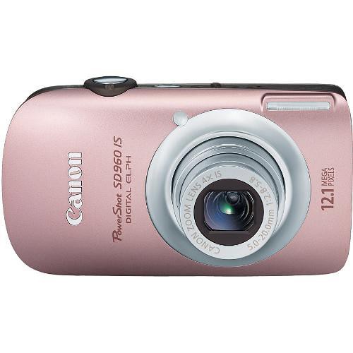 Canon PowerShot SD960 IS Digital Camera (Pink) with Basic Accessory Kit