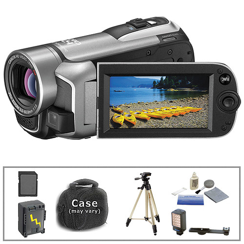 Canon VIXIA HF R10 Dual Flash Memory Camcorder Basic Kit (Silver)