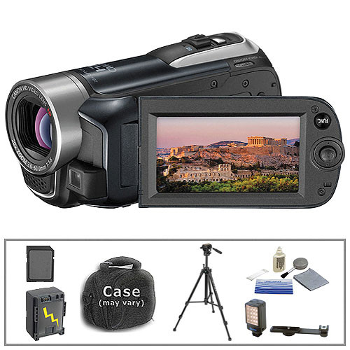 Canon VIXIA HF R11 Dual Flash Memory Camcorder with Basic Accessory Kit (Black)