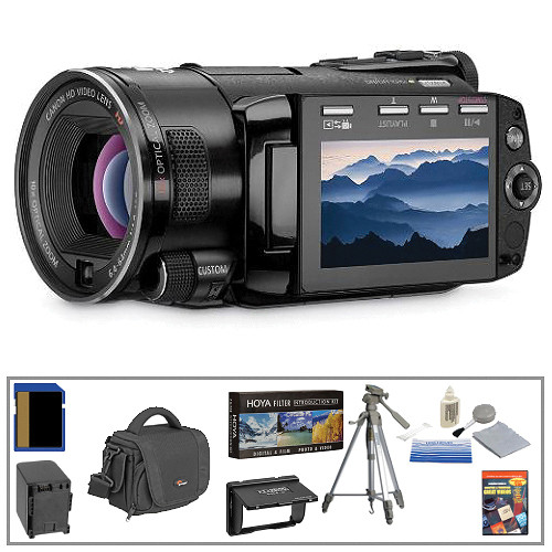 Canon VIXIA HF S10 Dual Flash Memory HD Camcorder Basic Kit B&H