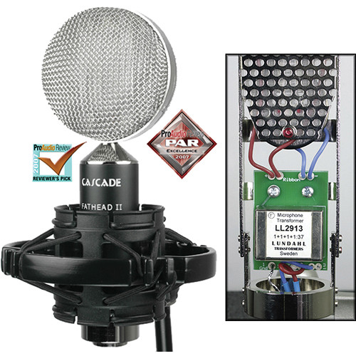 Pinnacle Microphones FAT HEAD II Ribbon Microphone (Black/Polished Nickel)