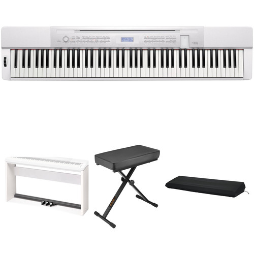 Casio PX-350 88-Key Piano Home Studio Bundle (White)