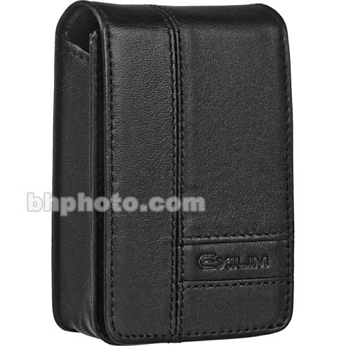 Casio EX-CASE80 Leather Case (Black with Black Stitching)