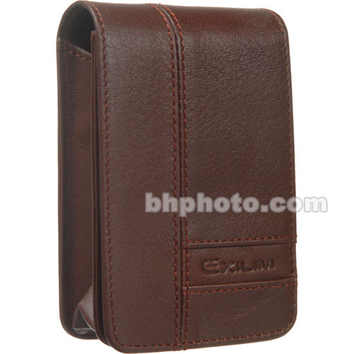 Casio EX-CASE80 Leather Case (Brown with Brown Stitching)