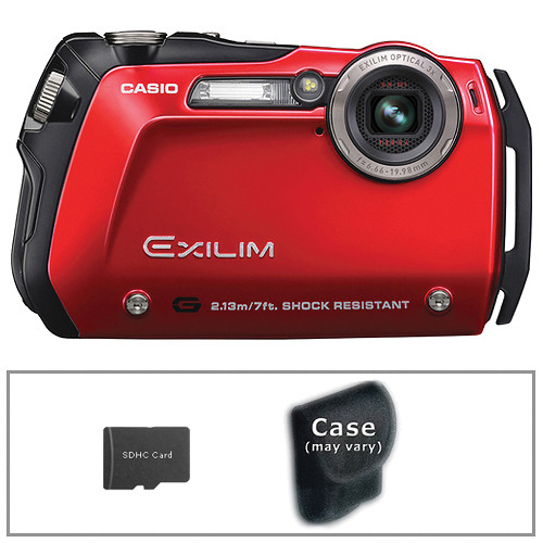 Casio Exilim EX-G1 Digital Camera with Basic Accessory Kit (Red)