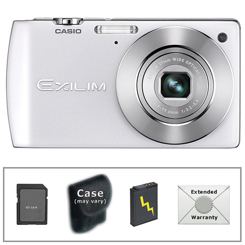 Casio Exilim EX-S200 Digital Camera with Deluxe Accessory Kit (Silver)
