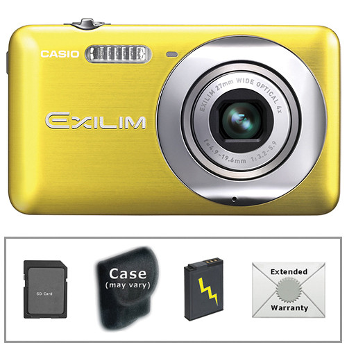 Casio Exilim EX-Z800 Digital Camera with Deluxe Accessory Kit (Yellow)