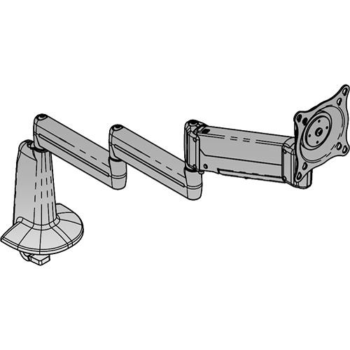 Chief KCB110S  Flat Panel Height-Adjustable Triple Arm Desk Mount (Silver)