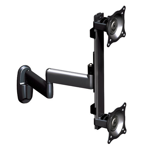 Chief KWD-230B  Dual Vertical Monitor Swing Arm Wall Mount (Black)