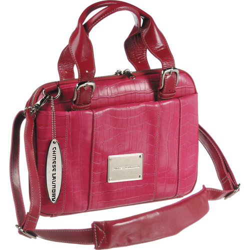 Chinese Laundry Croc Netbook Bag (Pink)