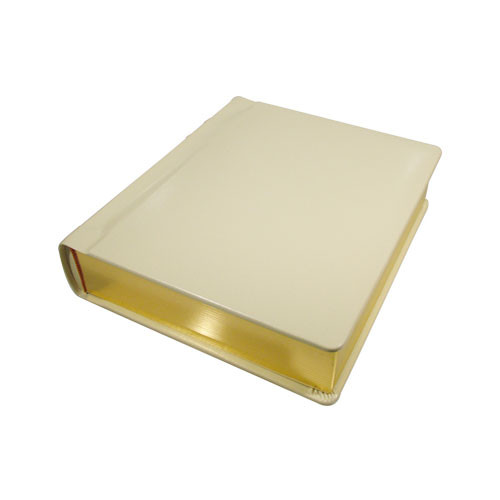 Chit Chat Leather Photo Album With Gilded Edges   (for 24 5 x 7" Photos, Ivory)