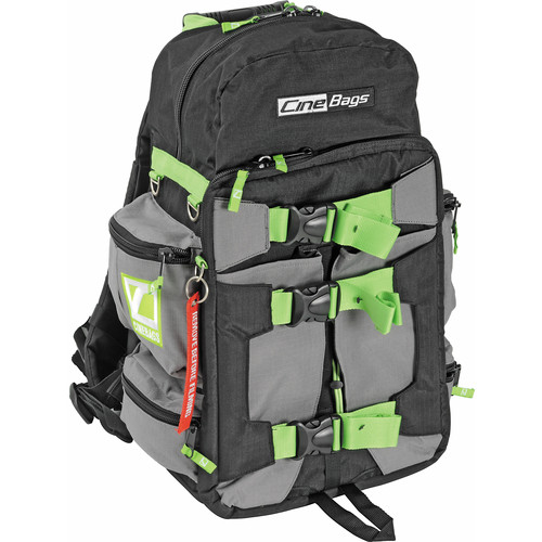 CineBags CB-25 Revolution Backpack (Black and Gray with Lime Green Webbing)