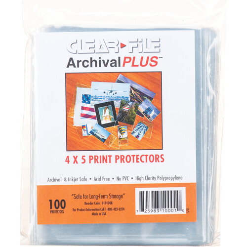 ClearFile Print Protector (4 x 5", 100-Pack)