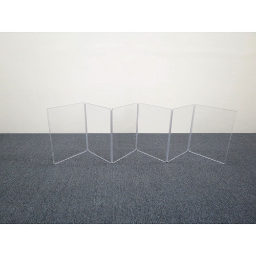 ClearSonic A18 6-Section Acrylic Drum Shield with Flexible Full-Length Hinges and Cable Cutouts