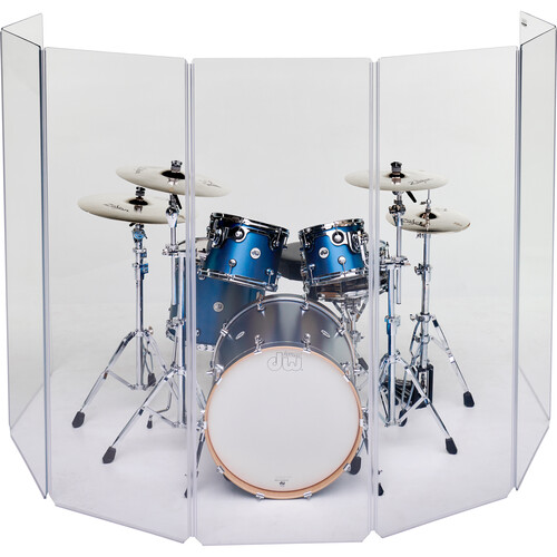 ClearSonic A5 7-Section Acrylic Drum Shield with Flexible Full-Length Hinges and Cable Cutouts