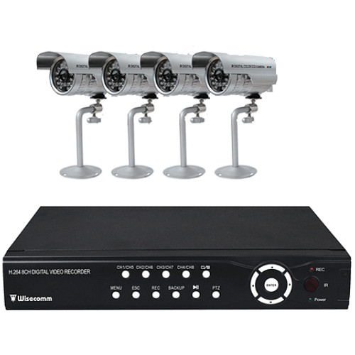 Clover Electronics 8-Channel H.264 DVR Bundle System with 4 Night Vision Color Cameras
