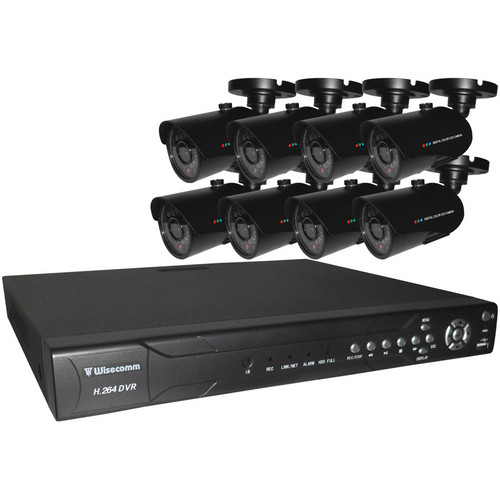 Clover Electronics 16-Channel Stand-Alone DVR with 8 Hi-Res CCD Color Cameras (500 GB)