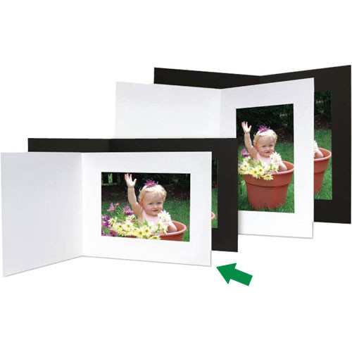 Collector's Gallery Event Folder With Plain Border for 4 x 6" Print (Landscape, White, 25 Folders)
