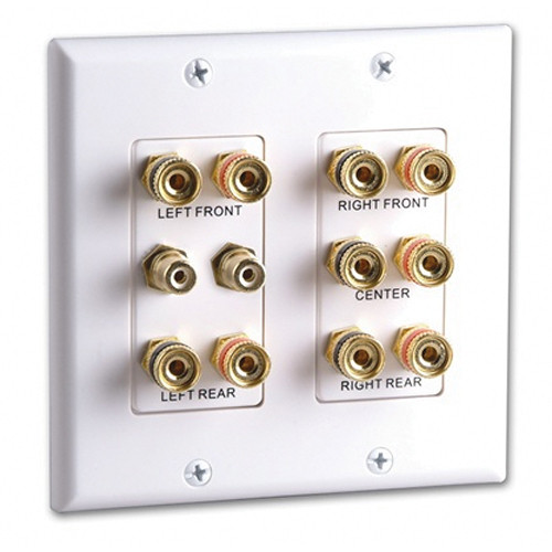 Comprehensive Home Theater 5.2 2-Gang Wall Plate
