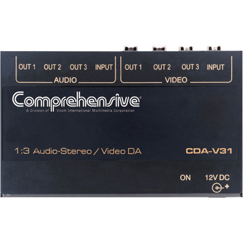 Comprehensive CDA-V31 1x3 Composite Video & Stereo Audio Distribution Amplifier