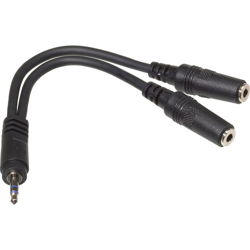 Comprehensive 3.5mm Stereo Male to 2 3.5mm Stereo Female Y Cable (6")