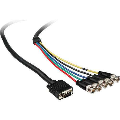 Comprehensive VGA 15-pin (HD15) Male to 5 BNC Cable - 3'