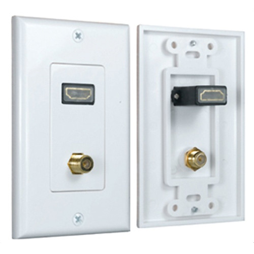 Comprehensive HDMI Wall Plate 1 Port + F Connector