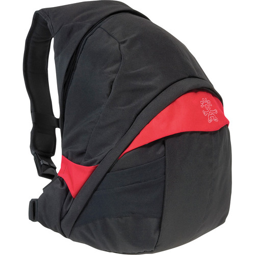 Crumpler Sinking Barge Deluxe Backpack (Medium, Black with Red Accents)