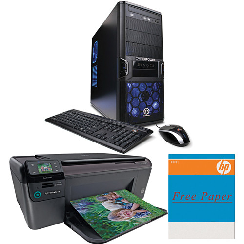 CyberPowerPC Gamer Xtreme i105 Desktop Computer with Printer Kit