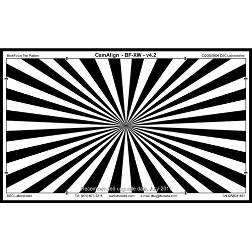 DSC Labs Backfocus Expanded Maxi Focus Pattern Chart