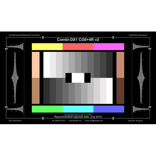 DSC Labs Combi ColorBar/GrayScale DX-1 CG+4R Calibration Chart