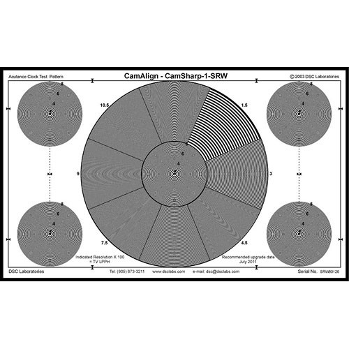 DSC Labs CamSharp Senior Resolution Test Chart