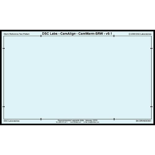 DSC Labs CamAlign CamWarm Chart (Senior)