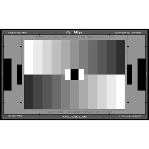 DSC Labs GrayScale Super Maxi CamAlign Chip Chart