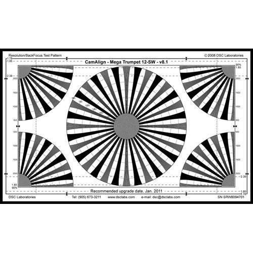 DSC Labs MegaTrumpet 12 Super Maxi Resolution & Focus Chart