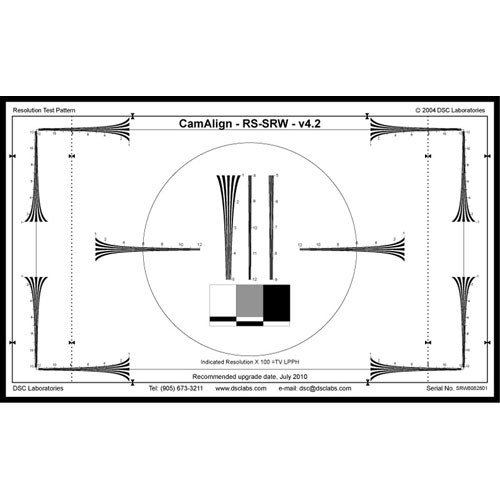 DSC Labs CamAlign RS Senior Resolution Chart
