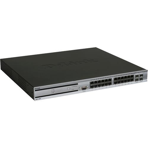 D-Link Managed 24-Port Gigabit L2+ Unified Wireless PoE Switch, 4 Combo SFP