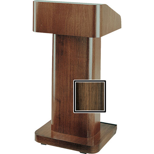 Da-Lite 25-in. Contemporary Pedestal Lectern With Sound - Heritage Walnut