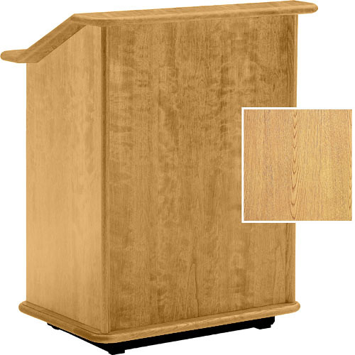 Da-Lite Lancaster 32" Adjustable Floor Lectern w/Sound System (Light Oak)