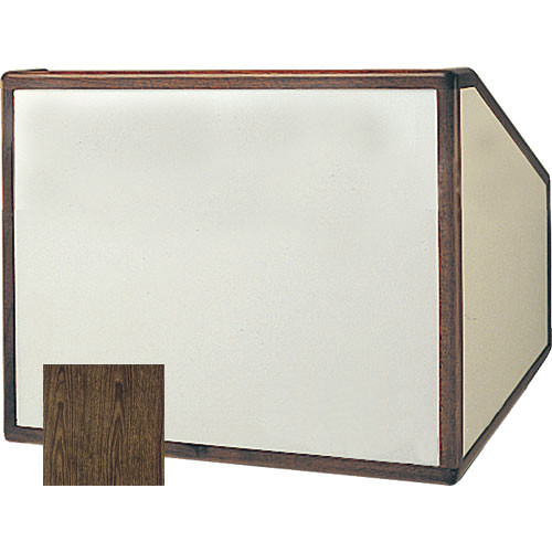 Da-Lite Cambridge 25" Tabletop Lectern with Gooseneck Microphone (Gunstock Walnut Laminate)