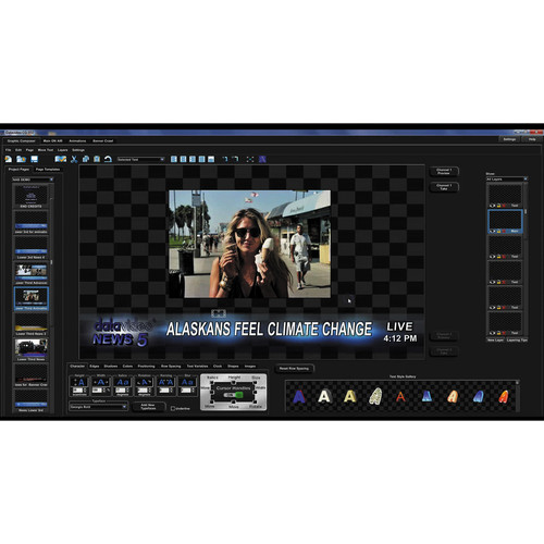Datavideo CG-350 Character Generator Kit for SD & HD