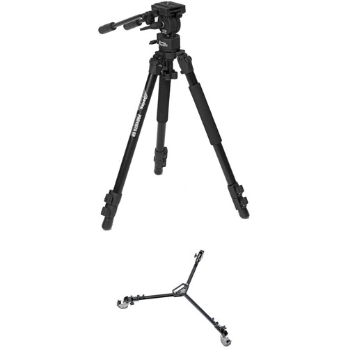 Davis & Sanford Provista Grounder Video Tripod, FM18 Fluid Head & Universal Tripod Dolly Kit