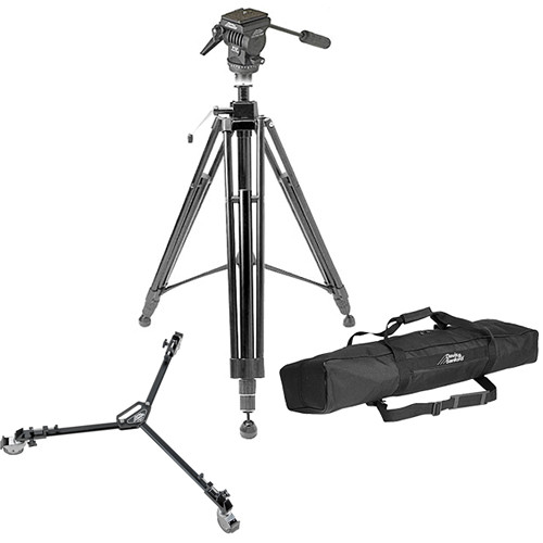 Davis & Sanford ProVista12 Video Tripod w/ V12 Fluid Head & W3 Folding Dolly Kit