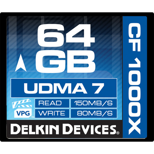 Delkin Devices 64GB CompactFlash 1000x UDMA Memory Card