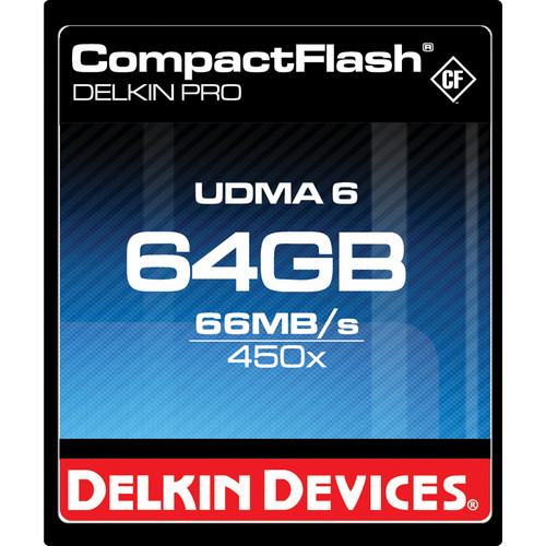 Delkin Devices 64GB CompactFlash Memory Card Pro 450x UDMA