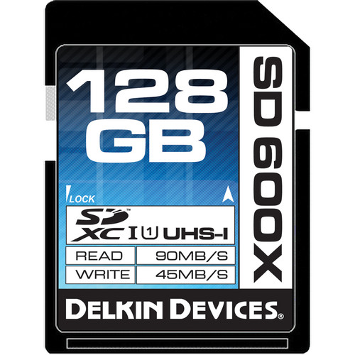 Delkin Devices 128GB SDXC Memory Card 600x UHS-I
