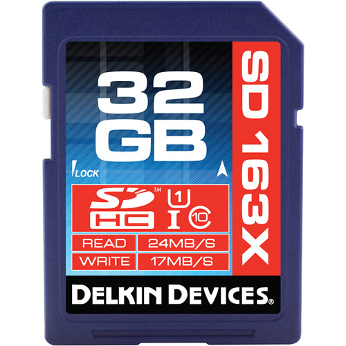 Delkin Devices 32GB SDHC Memory Card Pro Class 10