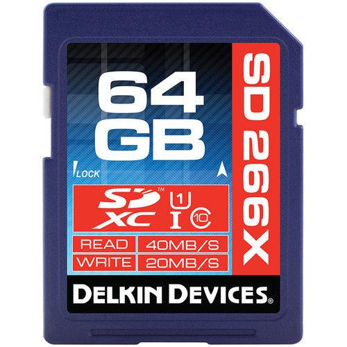 Delkin Devices 64GB 266X SDXC Memory Card (Class 10)