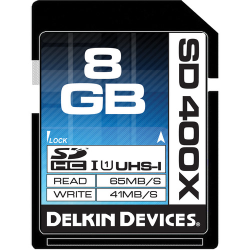 Delkin Devices 8GB SDHC Memory Card 400x UHS-I