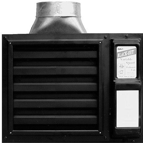 Delta 1 Black Out 12" Exhaust Fan (Top Vented)